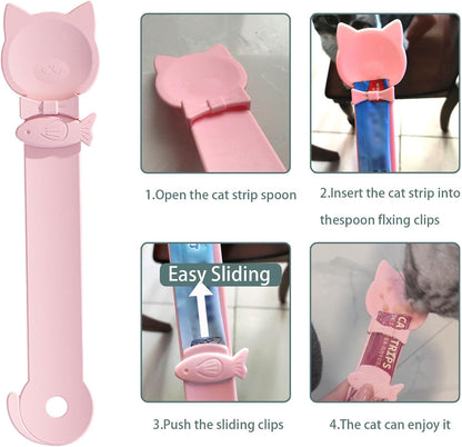 Cat Spoons for Wet Food Pet Can Lid Cover, Silicone Multi-Function Cute Paw Shape Opener Spatula Cat Food Spoon Cat Food Can Lid (Mixing colors)
