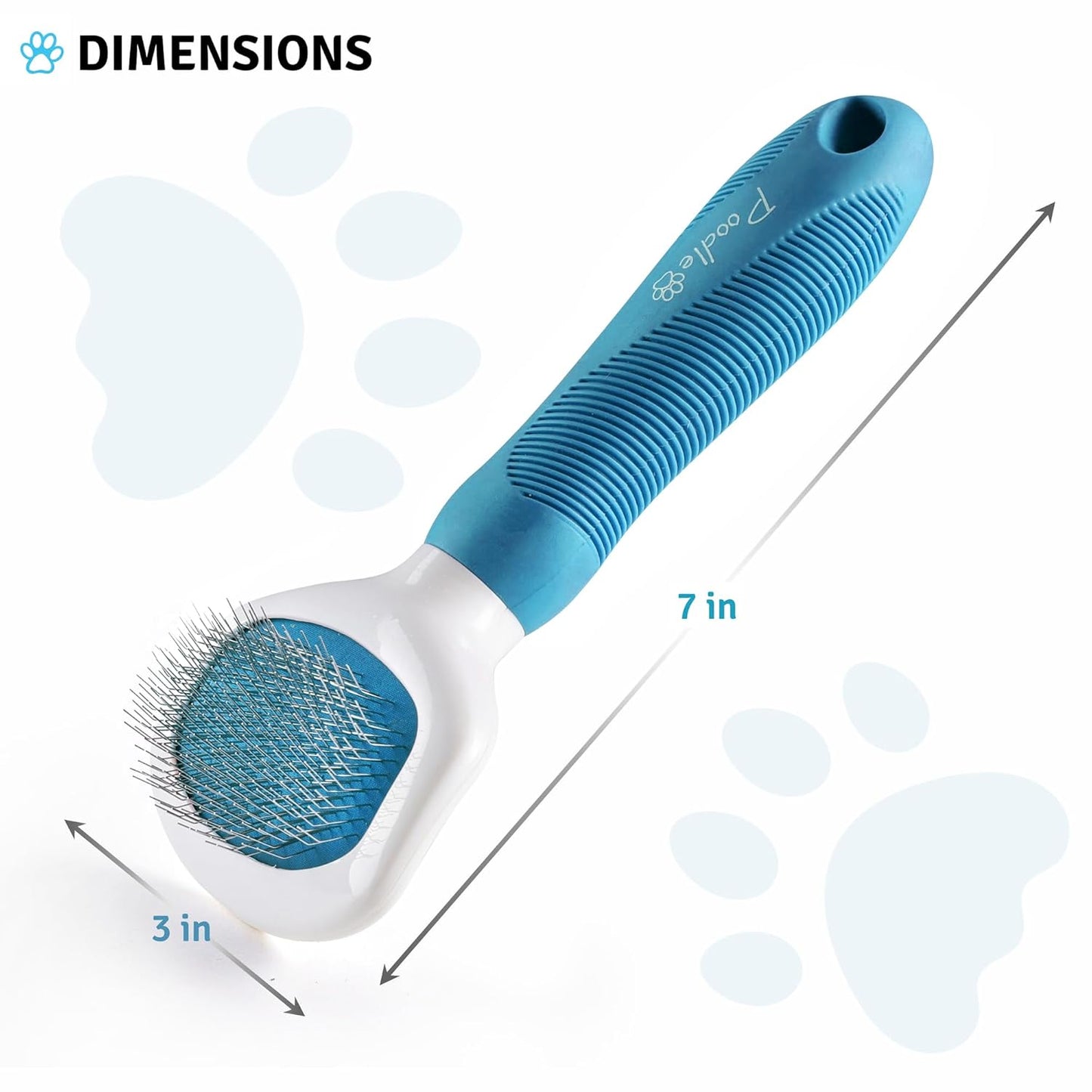Poodle Pet Slicker Brush - For Dogs, Cats, Rabbits - Matted/Loose Fur, Knots - Suitable for Doodle/Goldendoodle Grooming and Shredding Short/Long Hair
