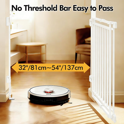Baby Gate for Stairs & Doorways - Fits Openings 26 to 43 Inches Wide (Must Drill to Install) | 29" Extra Tall with No Bottom Bar | One-Handed Auto-Close Walk-Thru Gate for Kids & Pets, Black