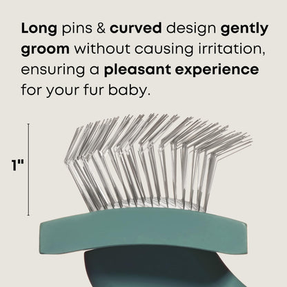 Freshly Bailey Doodle Brush for Goldendoodle, Poodle, and Labradoodle Coats - Best Slicker for Dogs With Wavy & Curly Hair - Detangle & Fluff Like a Pro - Grooming Must Haves (Large)