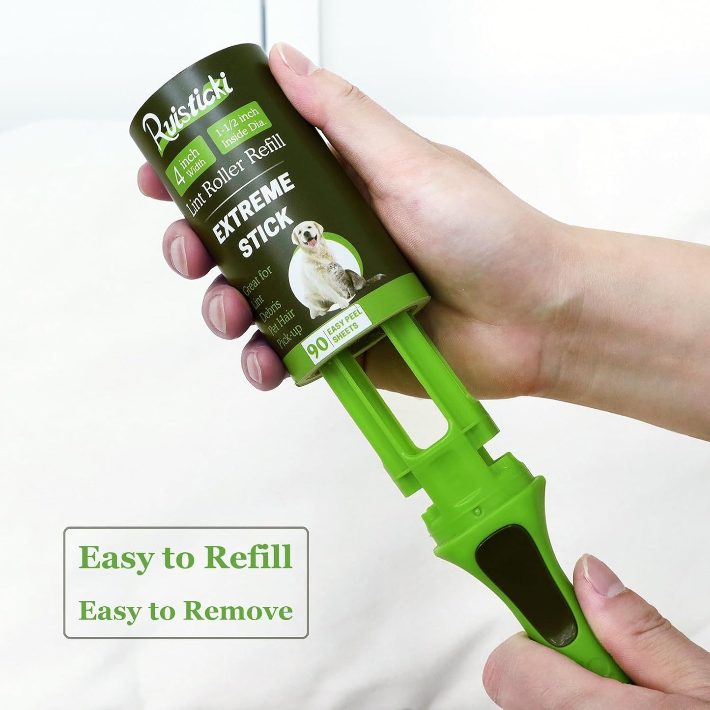 10 inch Mega All-Purpose Pet Hair Lint Roller Refills Compatible with Evercare Mega Roller 10'' Wide Ultra Sticky 60 Sheets Each Refill (Pack of 6, 360 Sheets Total)