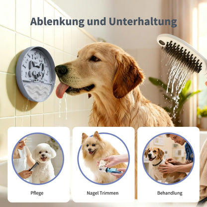 Slow Feeder Dog Bowl for Small Medium Dogs & Cats, 7.5 Inch Non Slip Slow Bowl with 37 Suction Cups, Anti-Choking Food Grade Silicone Slow Eating Bowl