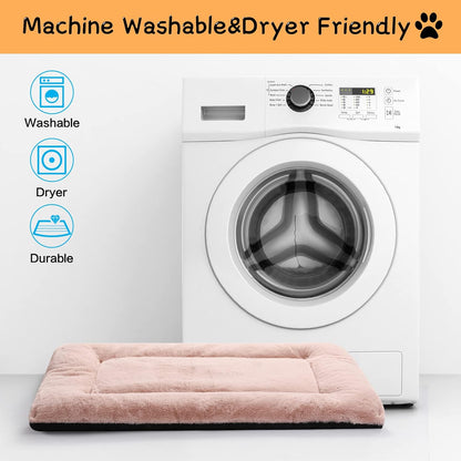 Dog Beds Crate Pad for Medium/Large Dogs Fit Metal,Ultra Soft, Washable & Anti-Slip Kennel Pad for Dogs Cozy Sleeping Mat,Gray 36inch