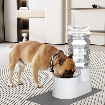 RIZZARI 8L Elevated Pet Water Dispenser – Stainless Steel Gravity Waterer with Auto-Refill Design for Medium and Large Dogs & Senior Pets -Comfortable Drinking Height for Living Rooms,Multi-Pet Homes