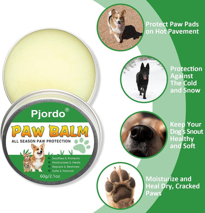 Pjordo Dog Paw Cleaner - No-Rinse Pet Paw Cleanser for Dogs, Repairs Dry Cracked Paws, Protector Kit for Pet Foot Care