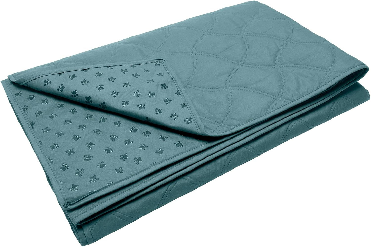 FurHaven Waterproof Blanket & Furniture Protector Cover with Non-Slip Backing, Machine Washable, Jumbo/King, Quilted Twill, Gray