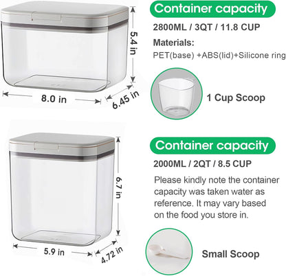TBMax Dog Cat Food Storage Container 6-8 Lbs with Easy-Carrying Handles, Stackable Pet Food Dog Treat Container with Pop Up Lids, Airtight Food Storage Bin for Kitchen Organization
