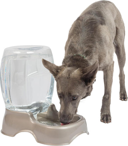 Petmate Pet Cafe Cat and Dog Water Dispenser - Water Bowl for Cats and Dogs, USA Made, 1.5 GAL, Pearl Ash Blue