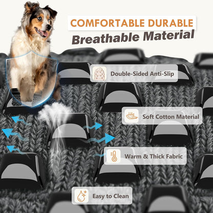 Anti Slip Dog Socks to Prevent Licking Paws, Dog Shoes for Hot/Cold Pavement, Dog Boots on Hardwood Floors, Traction Control Dog Booties & Paw Protectors for Small Medium Large Senior Dogs