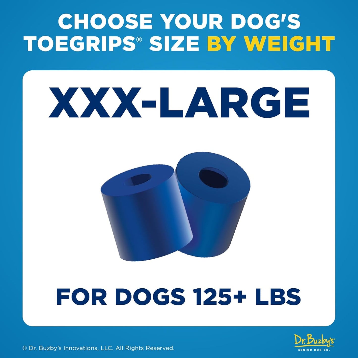 Dr Buzby's Large ToeGrips for Dogs - Instant Traction on Wood/Hardwood Floors - Anti Slip Relief - Grippers for Senior Dogs - Stop Sliding Instantly - Rubber Nails for Paws - 1 Pack (20 Grips)