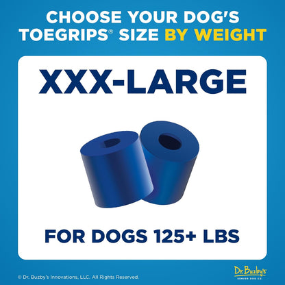 Dr Buzby's Large ToeGrips for Dogs - Instant Traction on Wood/Hardwood Floors - Anti Slip Relief - Grippers for Senior Dogs - Stop Sliding Instantly - Rubber Nails for Paws - 1 Pack (20 Grips)