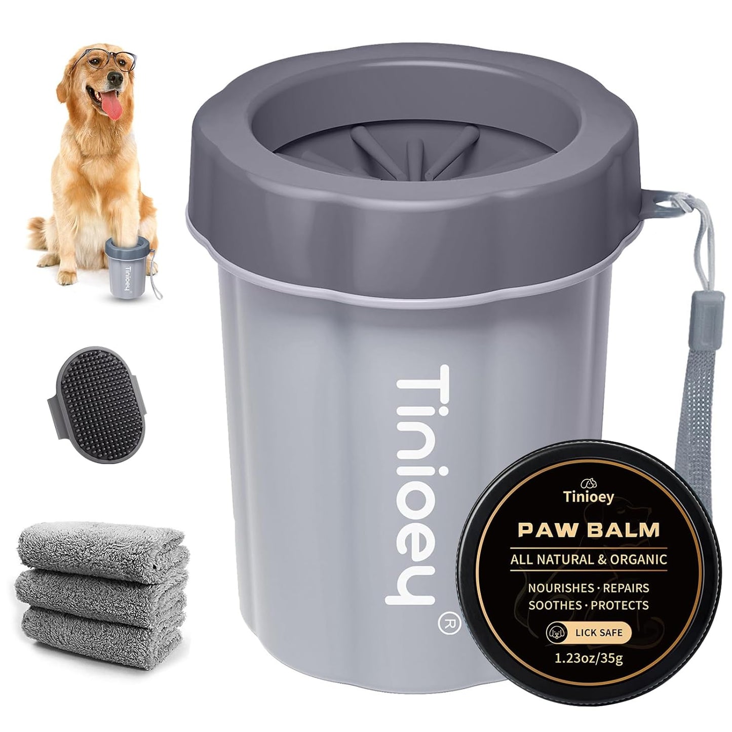 Dog Paw Cleaner for Small Dogs, Dog Paw Washer, Muddy Paw Cleaner, Pet Foot Cleaner, Dog Paw Protector Kit