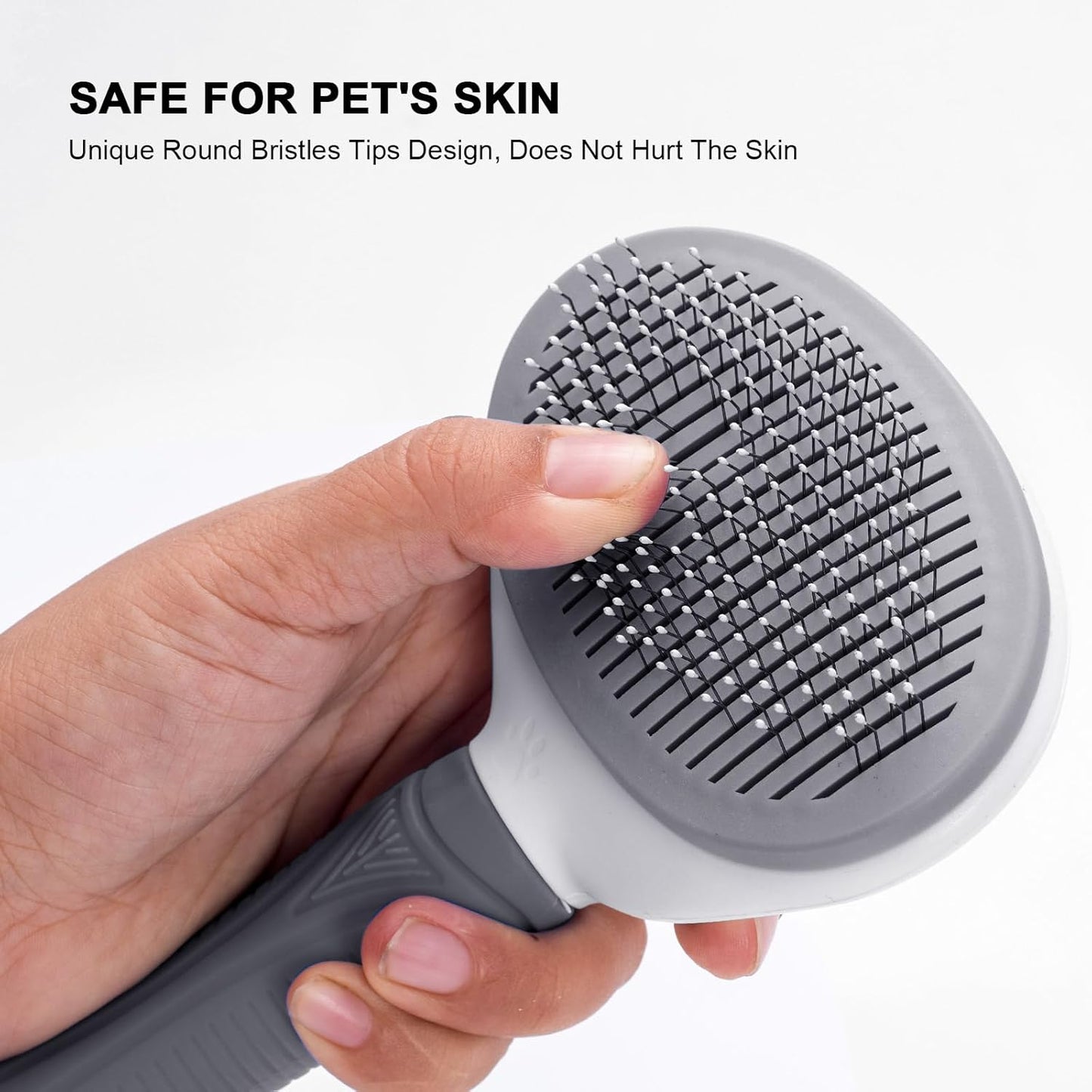 Aogeili Self Cleaning Slicker Brush, Skin Friendly Deshedding Grooming Tool for Dogs, Cats & Bunny, One-Click Release Removes Loose Undercoat, Mats & Tangles, for Long & Short Hair Shedding Pets