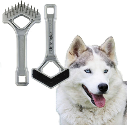 Mini-Rake V-Shaped with 1" Long Double-Row Rotating Teeth (AquaBlue)