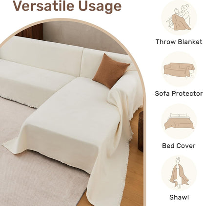 Sectional Couch Covers, 2 Pieces Washable L Shaped Couch Covers Sofa Blanket for Dogs Pet Friendly Sectional Sofa Slipcovers Furniture Covers,71"x 110"+ 71"x 118",(X-Large,Dark Gray)