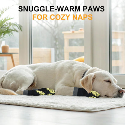 BEAUTYZOO Anti Slip Dog Socks to Prevent Licking Paws, Dog Shoes for Cold Winter Snow, Double Sides Dog Boots & Paw Protectors Booties for Hardwood Floors with Grippers Large Medium Small Senior Dogs