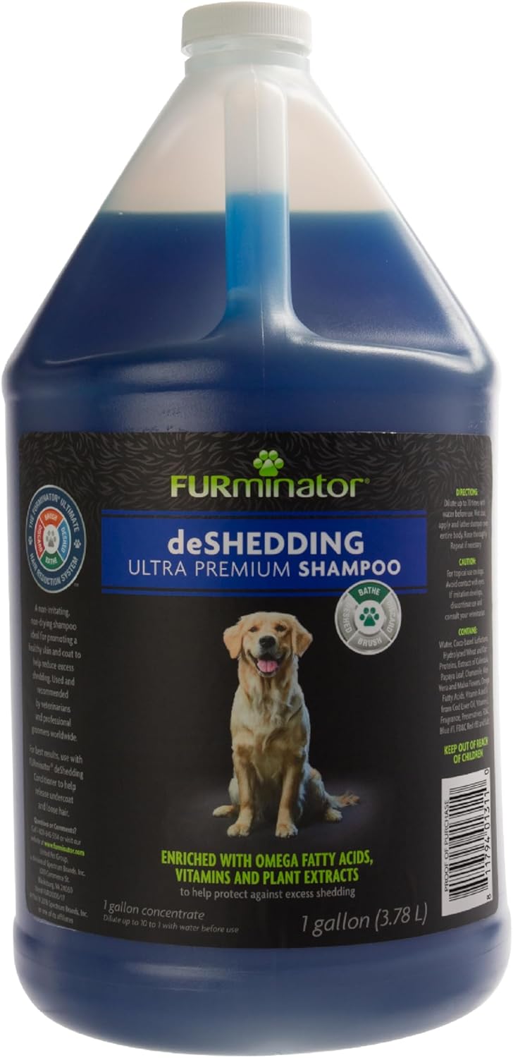 FURminator Ultra Premium deShedding Shampoo for Dogs Helps Reduce Excess Shedding, 16 oz