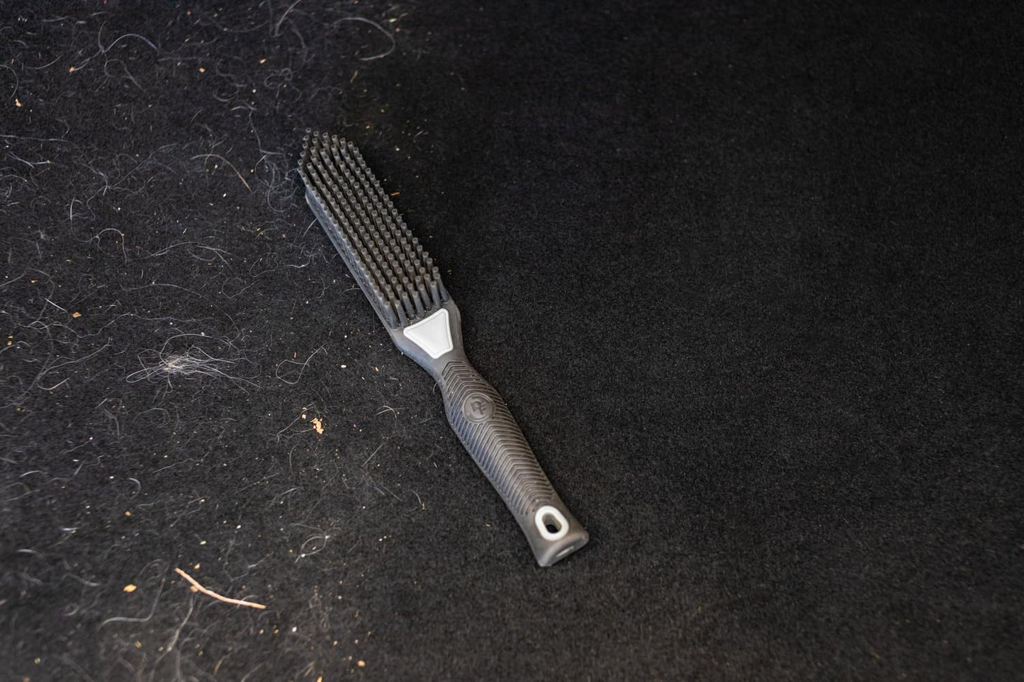 Detail Factory Pet Hair Brush for Car Interior, Rubber Bristle Fur Remover for Carpet, Upholstery, Seats, Cargo Areas & Pet Beds, Gray