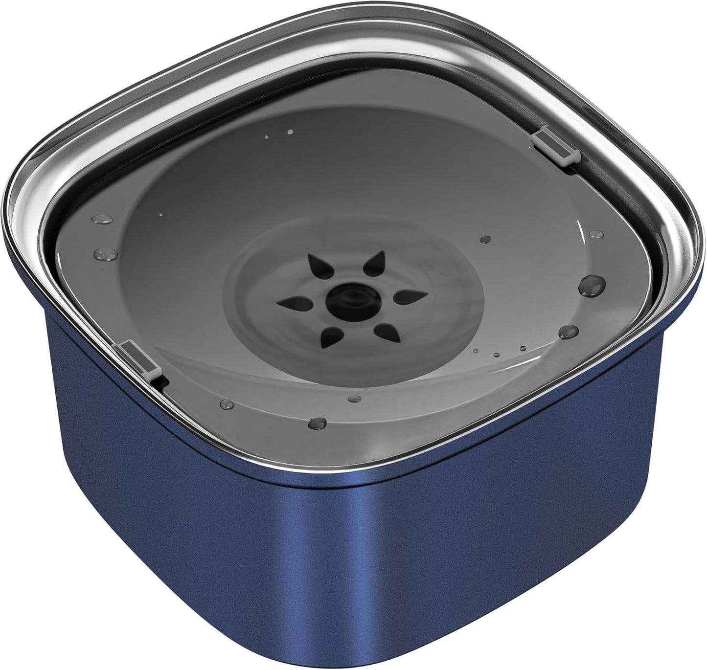 UPSKY 3L Dog Water Bowl 101oz Stainless Steel No Spill Large Capacity Dog Food Water Bowl Slow Water Feeder, Spill Proof Pet Water Dispenser Vehicle Carried Travel Water Bowl