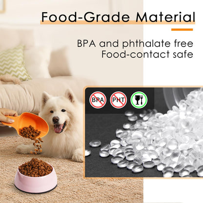 Dog Food Scoop-Melamine Pet Food Measuring Cup - 1 Cup 1/2 Cup 1/4 Cup Dog Cat Bird and Rabbit Food Feeding Scoop Dishwasher Safe - Pink