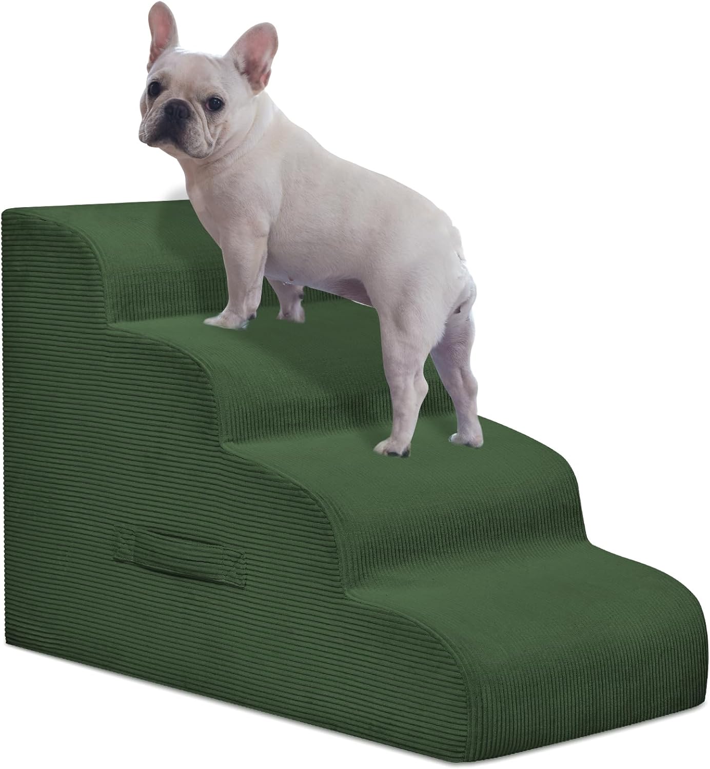 Mesa Lemon Dog Stairs & Steps for High Beds, 3 Steps High Density Foam Waterproof Dog Ramp for Small Dogs and Cats, Pet Stairs with Removable Washable Cover for Bed, Couch, Sofa and Car (H:16")