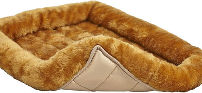 MidWest Homes for Pets QuietTime Dog Bed - White Fleece Bolster, Ultra-Soft and Machine Washable, Fits 24-Inch Crates and Carriers, for Small Breed Dogs