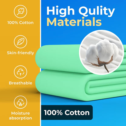 GREEN LIFESTYLE Washable Underpads - Large Pads for use as Incontinence Bed Pads, Reusable Pet Pads, Great for Dogs, Cats, Bunny, Seniors Bed Pad (Pack of 4-34x36)