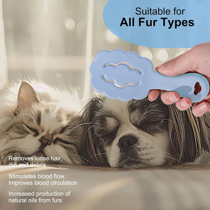 Cloud Shape Small Dog Grooming Brush - Soft Pin Brush for Gentle Detangling & Massage Puppy Hair Comb for Maltese, Shih Tzus, Yorkies, and Puppies, Pink