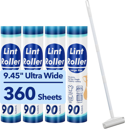 Lint Rollers for Pet Hair Extra Sticky, 800 Sheets Mega Value Set Lint Rollers for Pet Hair Removal, Dog and Cat Lint Remover for Clothes, Furniture, Carpet