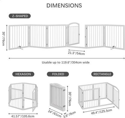 JSB 72-inch Extra Wide 28-inch Tall Dog gate, Freestanding Pet Gate for Halls, Stairs & Home, Pet Puppy Safety Dog Fence with 2PCS Support Feet (Black)