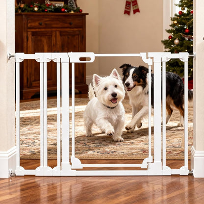 30.7" Tall Clear Acrylic Baby Gate 29.5"-47.2" Wide Pressure Mounted Clear Dog Gate Indoor - No Drill Auto Close, Walk Through Baby Gates for Stair & Doorways & Hallway