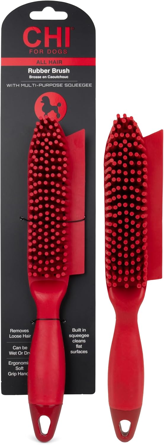 CHI for Dogs 2 in 1 Dematting and Deshedding Rake, Dual Head Dog Grooming Tool with Wide Tooth Dematting Rake and Fine Deshedding Rake, Detangler Comb for Thick Double and Long Dog Coat