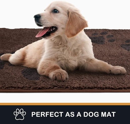 PURRUGS Dirt Trapping Door Mat 20" x 31.5", Non-Skid/Slip Machine Washable Microfiber Entrance Rug, Shoes Scraper, Dog Doormat, Super Absorbent Floor Mat for Muddy Wet Shoes and Paws, Grey
