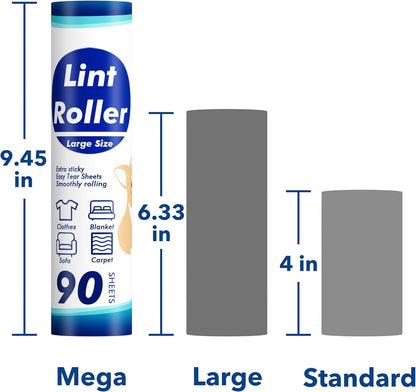 Lint Rollers for Pet Hair Extra Sticky, 800 Sheets Mega Value Set Lint Rollers for Pet Hair Removal, Dog and Cat Lint Remover for Clothes, Furniture, Carpet