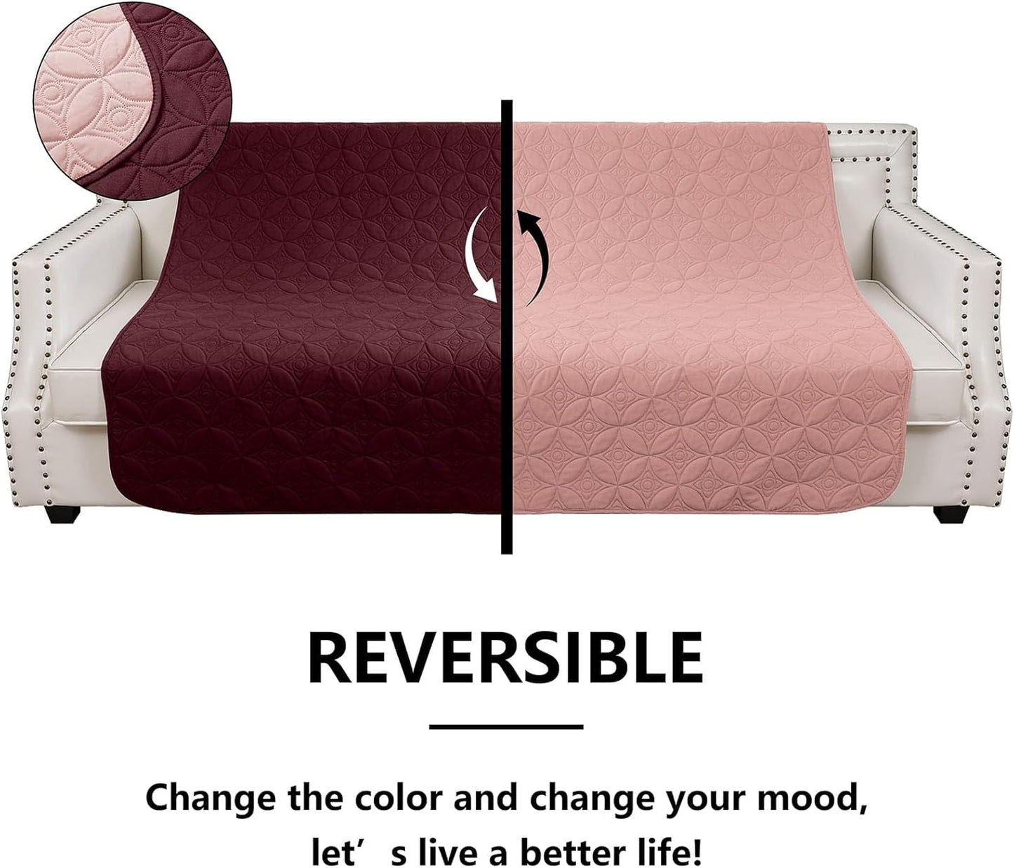 Waterproof Dog Blanket, 30x30 inches Small Pet Couch Covers for Sofa, Chair Bed Furniture Protector from Dogs Washable and Reversible-Lightgrey+Darkgrey