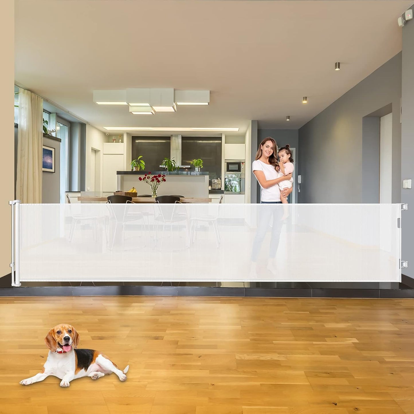 Extra Wide Baby Gate for Large Openings Retractable Baby Gates Indoor Outdoor Extra Long Dog Gate for Doorway Stair Gates for Kids or Pets Extra Large Dog Gate for Stairs