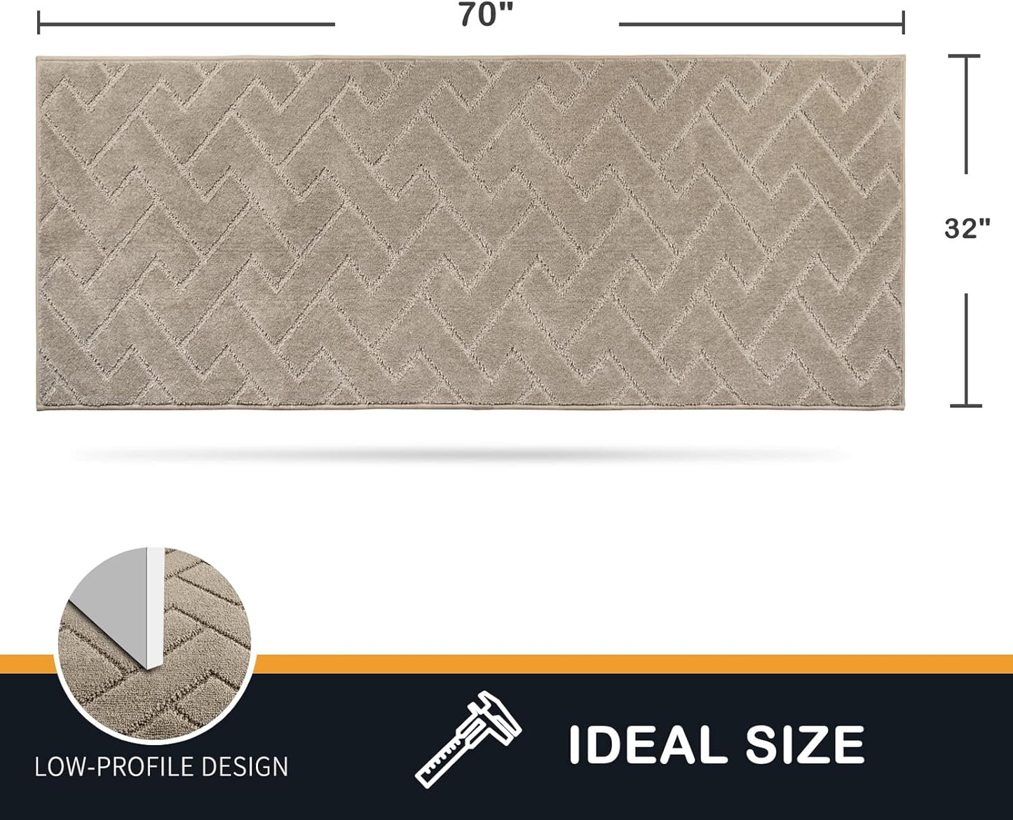 PURRUGS Dirt Trapping Door Mat 20" x 31.5", Non-Slip Machine Washable Entry Rug, Dog Doormat, Indoor Front Door Mat, Super Absorbent Entryway Rug for Muddy Shoes & Paws, Taupe