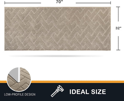 PURRUGS Dirt Trapping Door Mat 20" x 31.5", Non-Slip Machine Washable Entry Rug, Dog Doormat, Indoor Front Door Mat, Super Absorbent Entryway Rug for Muddy Shoes & Paws, Taupe