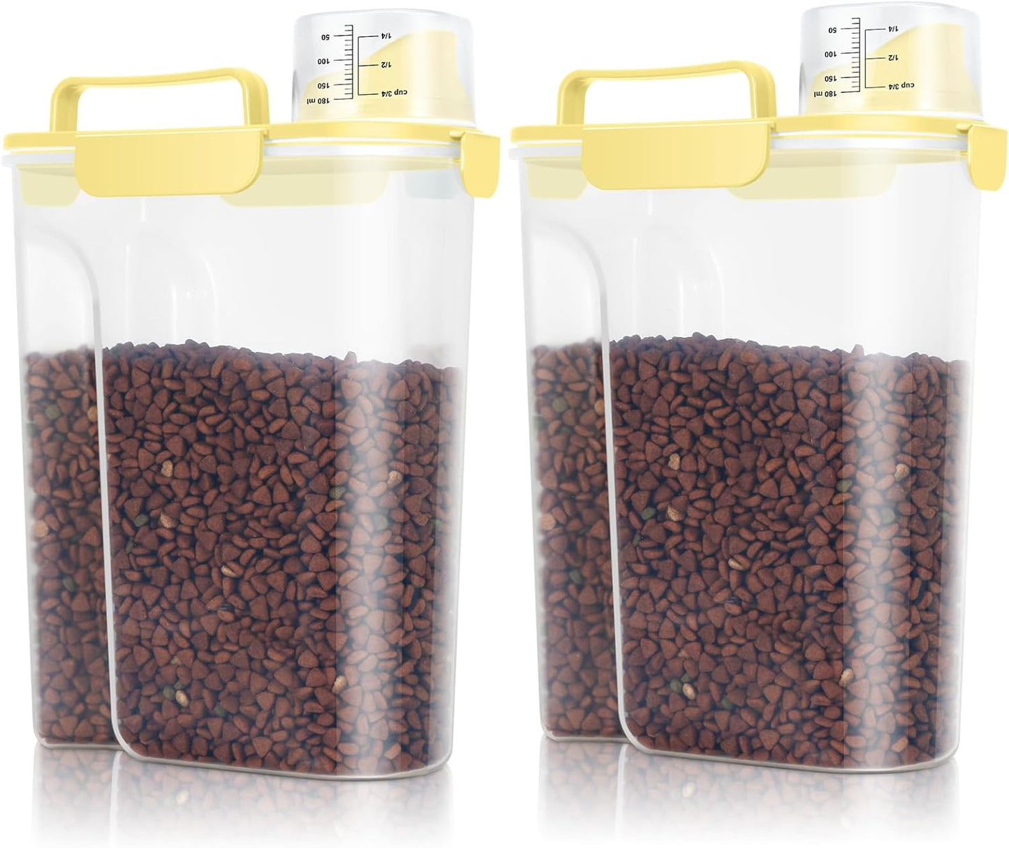 TBMax Dog Food Storage Container 5-7 lbs, Airtight Cat Food Container with Larger Spout & Measuring Cup, Portable Pet Food Storage Dispenser for Small Animal Kibble Storage, Bird Seed Container