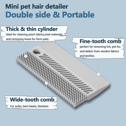 3-Pack Pet Hair Remover for Dogs Cats, Reusable Lint Remover Shaver & Portable Carpet Rake Scraper, Heavy-Duty Metal Fur Remover Lint Brush for Carpets Couch Clothes Car Mats Furniture Pet Bed
