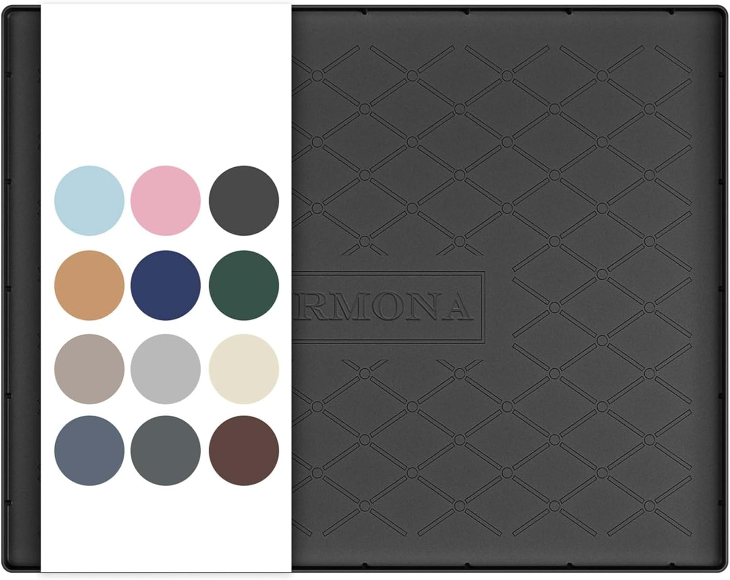 URMONA Under Sink Mat for Kitchen Waterproof, 34" x 22" Silicone Under Sink Mat for Shelf Liner Organizer, Cabinet Sink Protector Under Sink Liner for Bottom Kitchen, Bathroom(Light Grey)