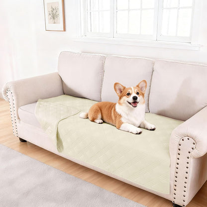 hyha Waterproof Dog Bed Blanket, Soft Pet Blankets, Waterproof Couch Cover for Dogs, Reversible Sofa Covers Washable for Furniture (30x70 Inch, Taupe/Beige)
