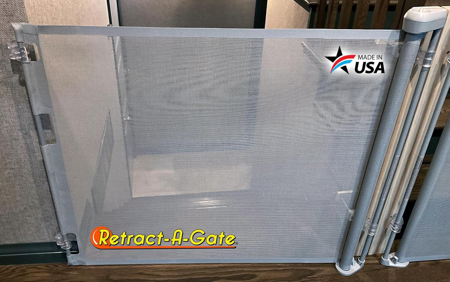 Retract-A-Gate 52 inch White: The Original and only Made in USA Retractable Baby, Dog, & Cat Gate