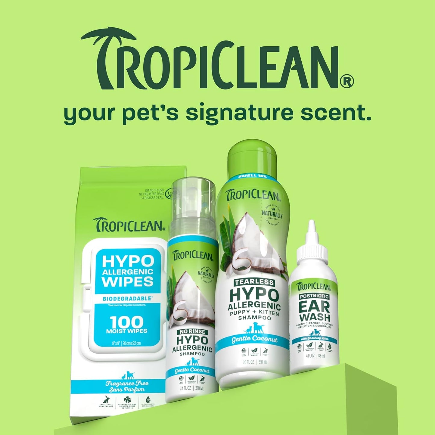 TropiClean Deshedding Dog Shampoo, Fast-Acting Shedding Control & Coat Softener, Puppy Safe, Made in USA, Lime & Coconut Scent, Cat Friendly, 20oz.