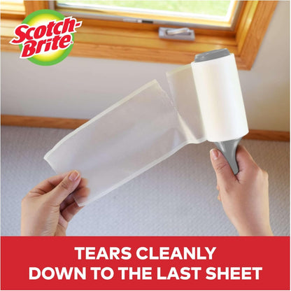 Scotch-Brite Everyday Clean Lint Roller, Lint Remover for Pet Hair, Dark Clothes, Furniture, and Dusty Surfaces, Picks Up Fur & Fluff in Your Home, Car, & Office, 5 Pack, 475 Adhesive Sheets Total