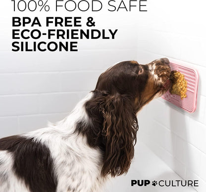 Pup Culture Dog Lick Mat for Dogs, Feeding Pad for Anxious Pets Plus 4 Different Puzzles for Mental Stimulation for Dogs - Supports Mental, Dental, and Digestive Health, Bite Resistant and Heavy Duty