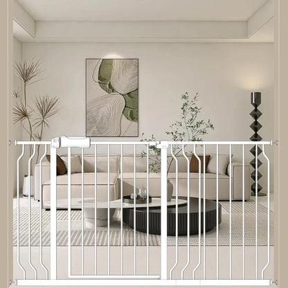 ALLAIBB Extra Wide Pressure Mount Baby Gate Auto Close Metal Child Dog Pet Safety Gates with Walk Through for Stairs,Doorways,Kitchen and Living Room (62.02-66.93"/158-170cm)