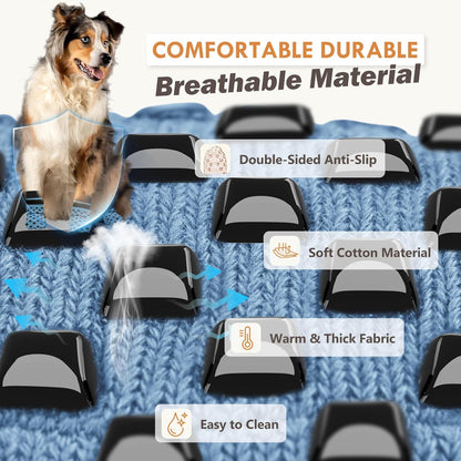 Anti Slip Dog Socks to Prevent Licking Paws, Dog Shoes for Hot/Cold Pavement, Dog Boots on Hardwood Floors, Traction Control Dog Booties & Paw Protectors for Small Medium Large Senior Dogs
