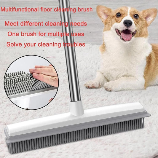 Broomwiz Pet Hair Removal, Broomwiz Carpet Scrubber, Petibo Pet Broom, Multifunctional Rubber Cat and Dog Hair Brooms (1 Pcs)
