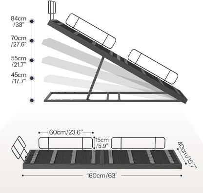 HOOBRO Dog Ramp for Bed, 63 Inch Long Dog Ramp for Couch and Bed, Pet Ramp with Non-Slip Mat and Safety Side Rails, 4 Height Adjustable up to 33 inch, for Small/Large/Old Dogs, Black BK16PT03